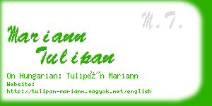 mariann tulipan business card